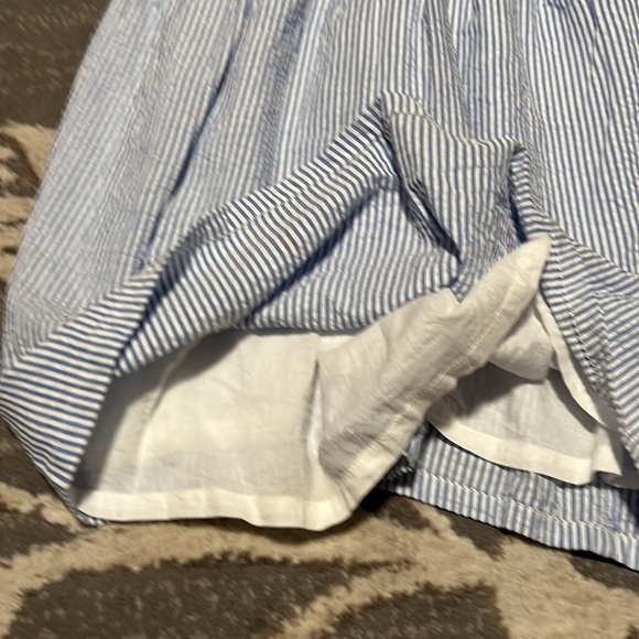 Southern frock sear sucker dress. Size 4. Blue and white. Dressy or casual. - Picture 3 of 6